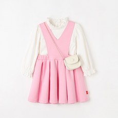 오즈키즈 여아용 핑크피오니 원피스 세트