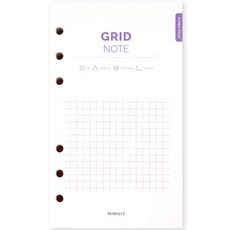 MINUIT 手帳內頁 A6 網格 Jumbo, 256入, 1個