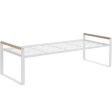 natureahn 木柄雙層廚房置物架, 白色