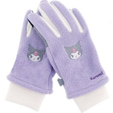 三麗鷗 女童用 酷洛米 臉部刺繡 毛圈手套 雙手組 MGHKG40007