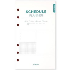 MINUIT 日記本內頁A6行程規劃本, 1入, 1個