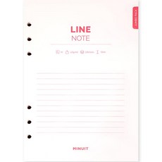 MINUIT 手帳內頁 A5 橫線 JUMBO, 128張, 1個