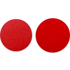 Sili Garden 矽膠鍋墊 大型 + 特大型組合, 紅色, 1套