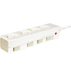 The Slim 獨立開關4孔延長線 SY-SB2~6, 1.5m, 米色, 1個