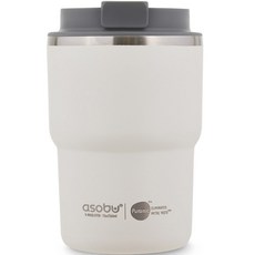 아소부 커피 익스프레스 스테인레스 텀블러, 화이트, 360ml, 1개