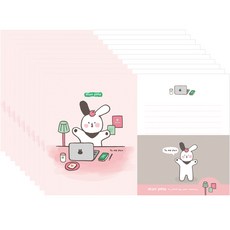 From&To Montfort角落系列信紙 4入+信封 2入組合 FL117-2, 混色, 10組