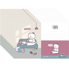 From&To Monport 宅家系列 信紙 4張 + 信封 2個 組合 FL117-1, 10套