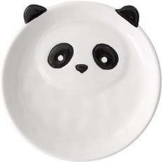 現代風可愛熊貓小碟子 長 10cm x 寬 11cm x 高 2cm YJ559, 白色, 1個