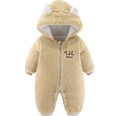 STARDOOR 嬰幼兒迷你刺繡可愛連帽防寒連身衣