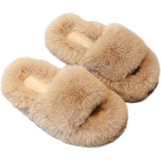 Uvely 兒童款 Ateteu 刷毛厚實毛絨拖鞋