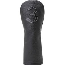 VESSEL 高爾夫 3號木桿套 桿頭套 S31B6CV622, 黑色, 1個