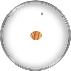 Greendoor 防溢強化玻璃平底鍋蓋 淺棕色 32cm, 1個