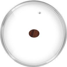 Greendoor 防溢強化玻璃平底鍋蓋 深棕色 32cm, 1個