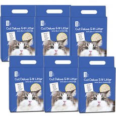 마마쇼 캣 디럭스 응고형 두부모래, 8L, 6개, 베이비파우더향