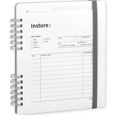 DASH&DOT instore 6個月萬年手帳, 01 純淨白, 1個