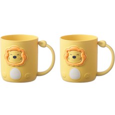 THE ZAKKA 獅子造型漱口杯, 黃色的, 2個