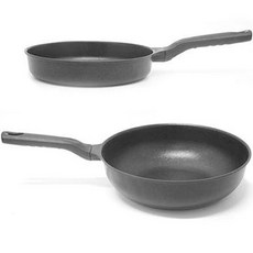 AgkNordic IH感應爐適用優質平底鍋組, 平底鍋 24cm+深炒鍋 28cm, 1組