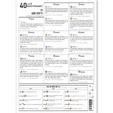 40주 아가의 성장 이야기 심플 태교 포스터, Mellow