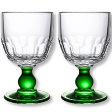 高級感復古風鑽石紋威士忌杯 綠色, 2個