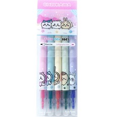 Feelbox Chiikawa 雙頭筆 5色組, 隨機出貨, 1套