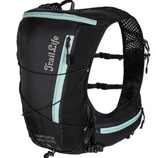 越野跑步背心 8L, 黑色