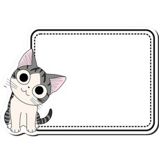 KICHUS磁吸式備忘板一般備忘 惊訝的貓咪