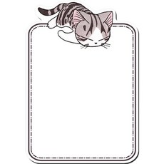 KICHUS 磁性備忘錄板 一般備忘錄 睡貓