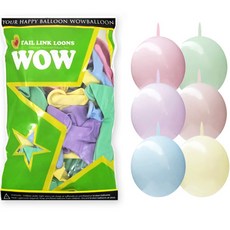 Wow Party 韓國 Wow Link 符文 30 公分 50p, 馬卡龍（混色）, 3個