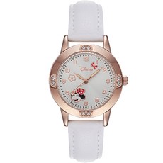 迪士尼 米妮角色 學生用 皮革錶帶 手錶 D13530