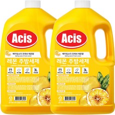 acis 小蘇打檸檬洗碗精 容器型 大容量補充包, 3L, 2個
