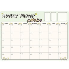 Richidok魔法王國朋友們月曆磁吸式備忘板, Monthly