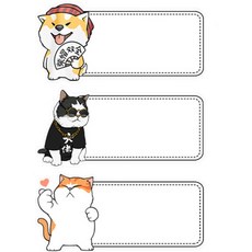 Half Winnie 3格記事板狗和貓磁鐵, 混色