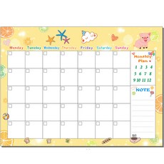 Richidok童話國蜂蜜與雲朵朋友磁吸式備忘板, 混色