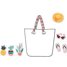 Half Winnie購物籃 白色磁鐵備忘板, 混色