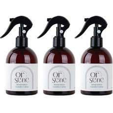 Orsene 室內噴霧 織物除臭劑 織物香氛 汗味去除劑, 300ml, 3個, 洗衣棉香
