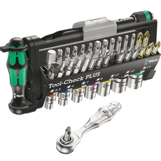 Wera Tool-Check Plus工具組 05056490001, 鑽頭+套筒+棘輪板手+螺絲起子, 1組