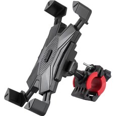 DOCTORBIKE 堅固360度旋轉可調節自行車機車手機支架, 黑色, 1個
