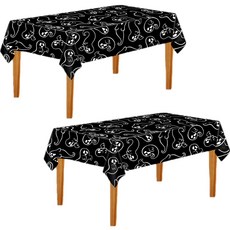 바디보 할로윈 장식 비닐 식탁보 2p, 유령패턴, 274 x 137 cm
