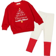 Rainbow Kids 童款聖誕節大學T+棉褲組