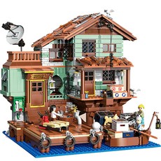 ZHEGAO 哲高 迷你積木 漁夫小屋 00421LI, 混合色