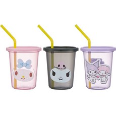 Skater 三麗鷗吸管杯3色組, 混色, 1套