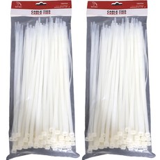 DoriDori束線帶 小 6*270mm 100入, 白色的, 2個