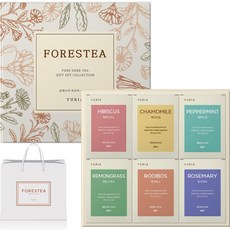 yURIA Foresty草本茶 6種*5入+購物袋組, 6種, 1組