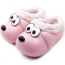 兒童款清新冬季小狗EVA絨毛拖鞋