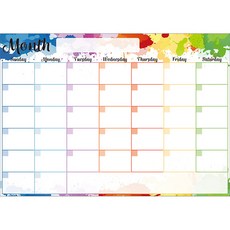 Richi鴨 彩色顏料月計畫磁鐵留言板, 混合顏色, 1個