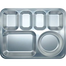 ONE LIVING 方形四格餐盤, 銀色, 1個
