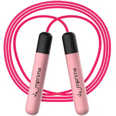 JUMP PRIME 優質7色LED夜光跳繩 C型充電款+充電線套組, 粉紅色(跳繩), 1套