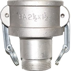 J-TECH 翔穩軍品 Won Coupling 消防轉接頭 65A 凸輪鎖 64mm + 40A 消防外螺紋 38mm, 1個