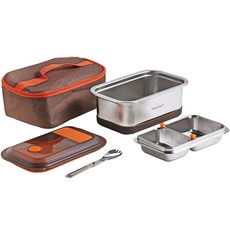 Moda Kitchen不鏽鋼微波爐用便當盒 1600ml, 混色, 1個