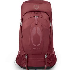 AURA AG 50 등산용 중형배낭 47L 커버 포함, Berry Sorbet Red